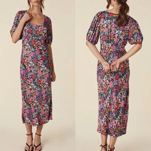 Spell Multicolor Floral Midi Dress